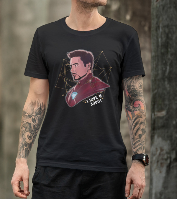 I Love You 3000 Tony Stark Iron Man Avengers T-Shirt