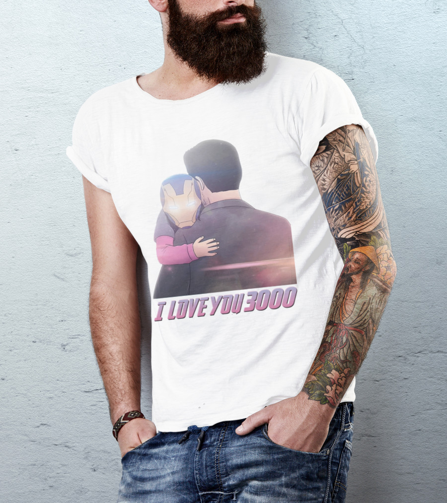 Avengers I Love You 3000 Morgan Stark Iron Man Hug Scene T-Shirt