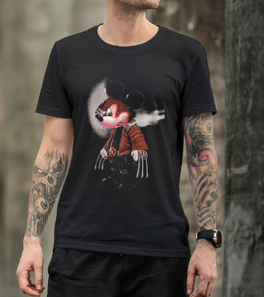 Mickey Mouse Wolverine X-Men Mashup T-Shirt