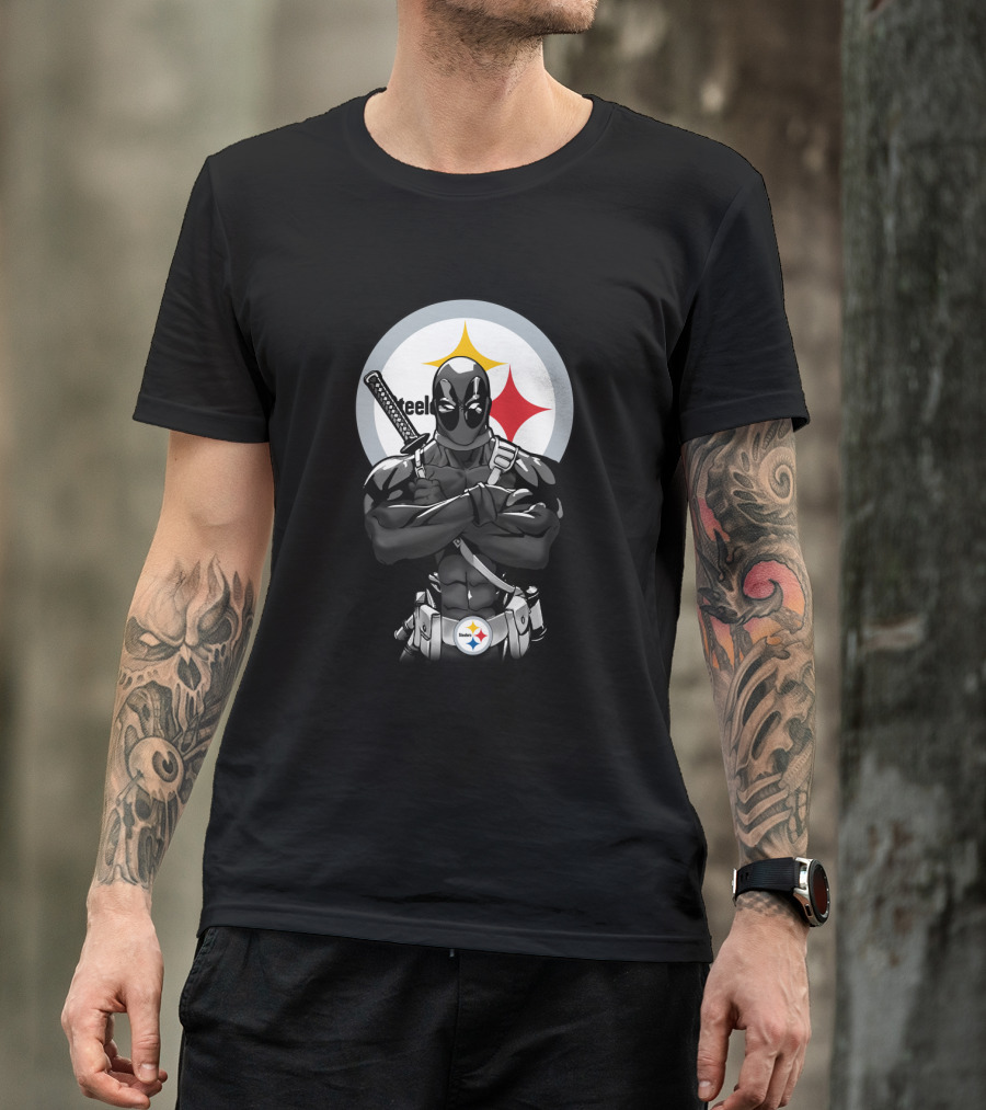 Pittsburgh Steelers Deadpool Crossover T-Shirt