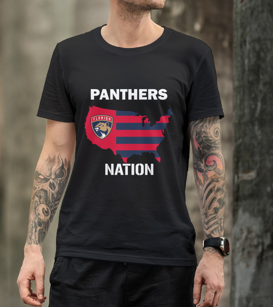 Florida Panthers Nation Map T-Shirt
