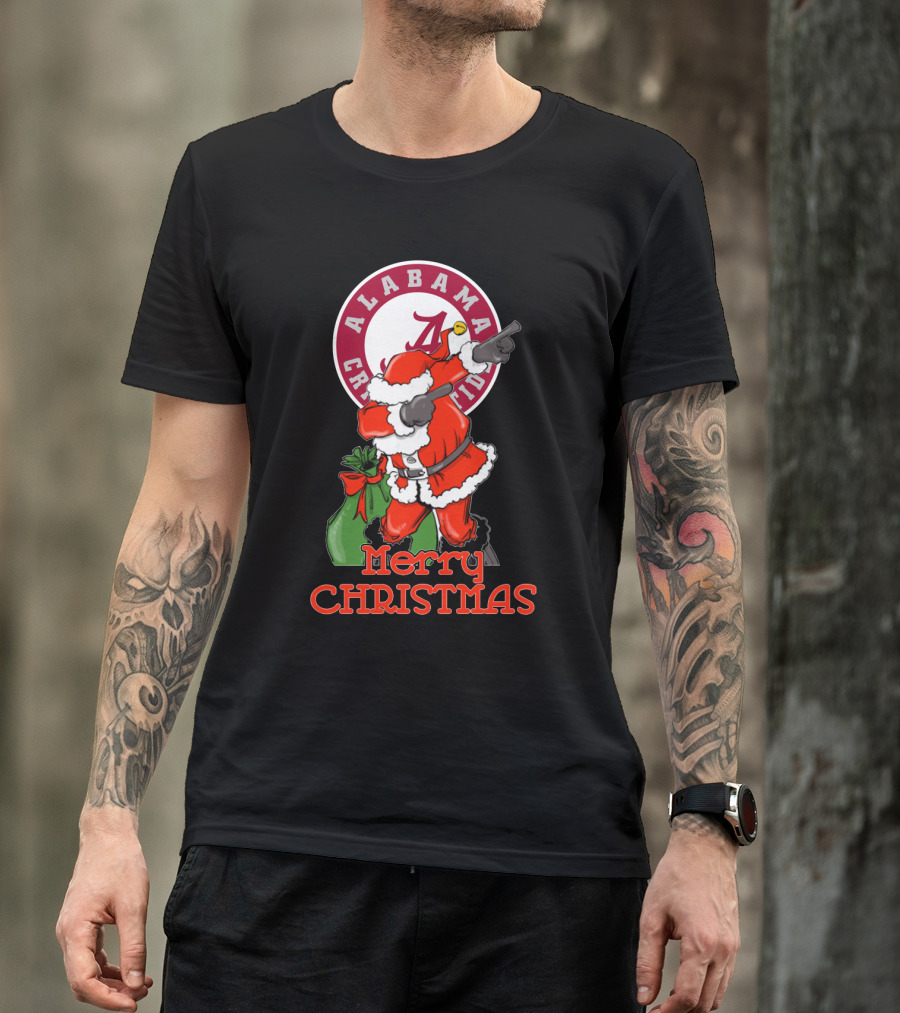Alabama Crimson Tide Merry Christmas Santa T-Shirt