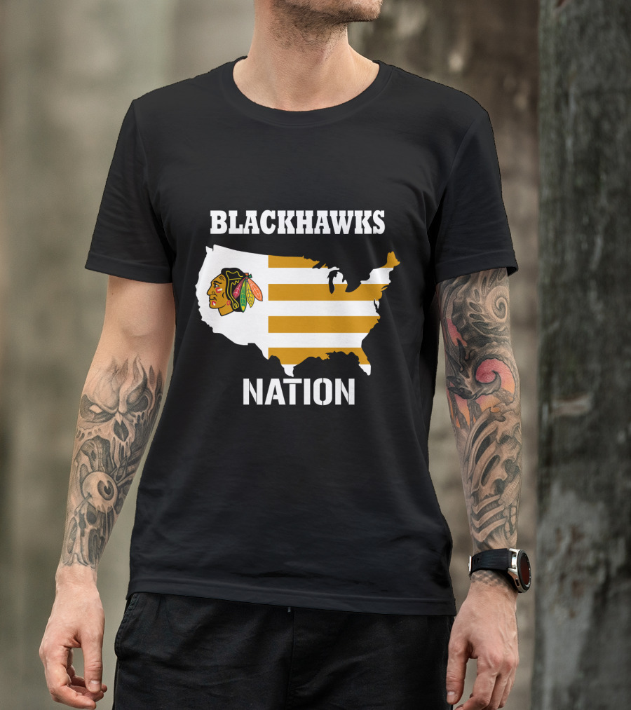 Blackhawks Nation Usa T-Shirt