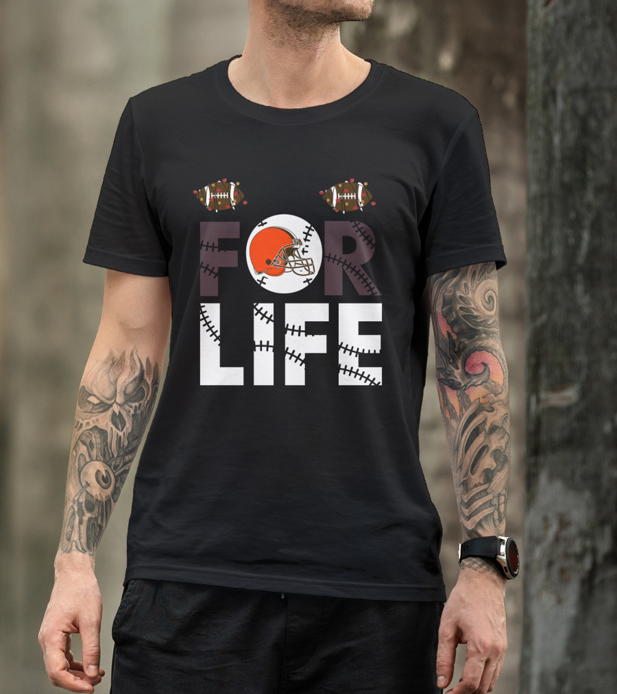 Cleveland Browns Helmet For Life Football Fan T-Shirt