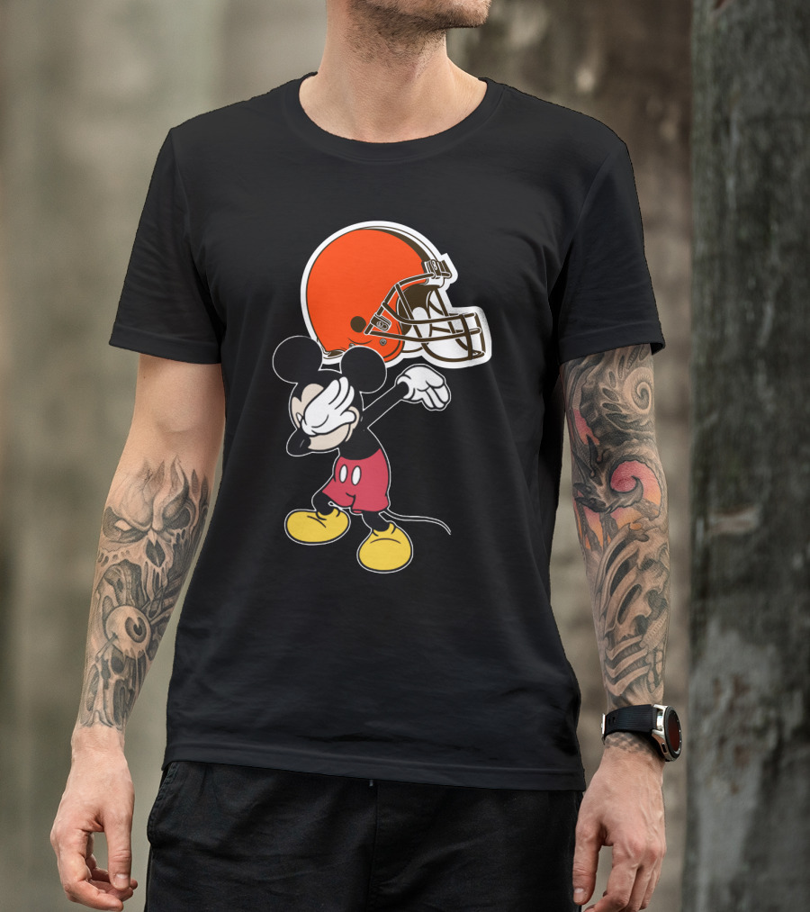 Cleveland Browns Iconic Character Dab With Helmet T-Shirt
