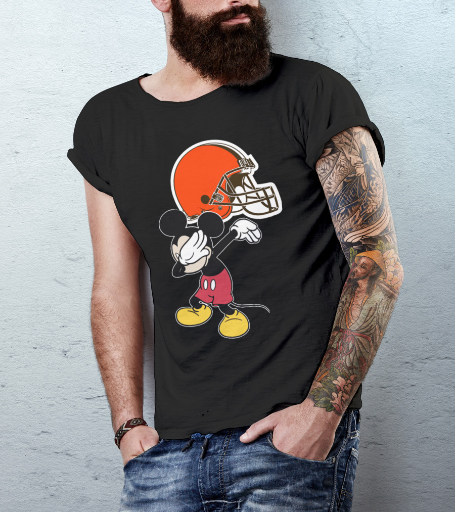 Cleveland Browns Iconic Character Dab With Helmet T-Shirt