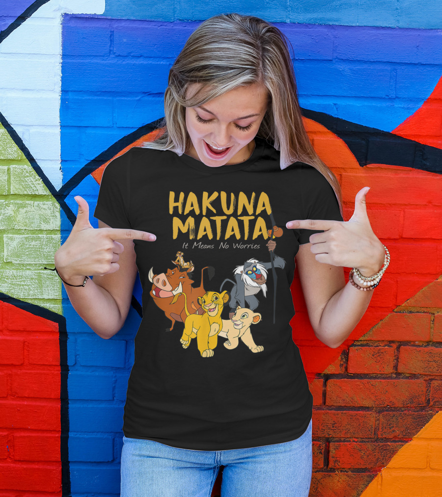Hakuna Matata It Means No Worries Disney Films T-Shirt