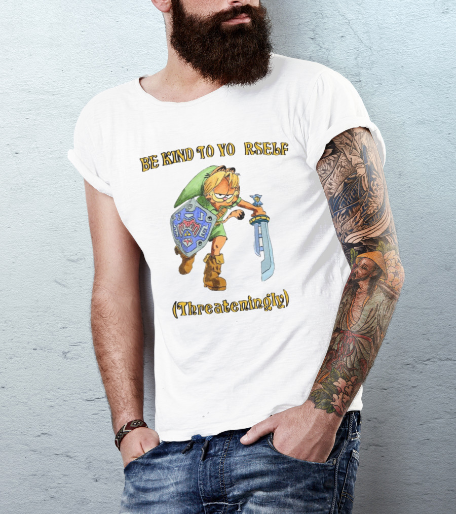Be Kind To Yourself Threateningly Gamer Crossover T-Shirt