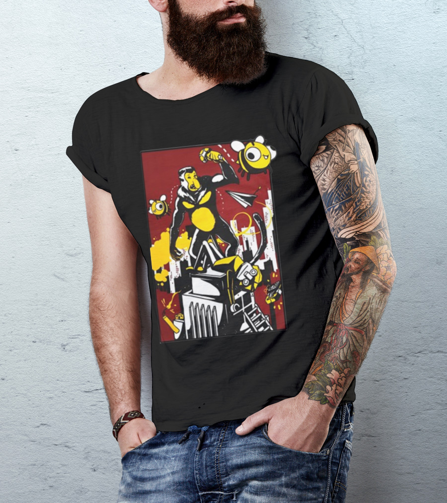 Ttt Duncan X Osie King Kong Parody With Bees And Building T-Shirt