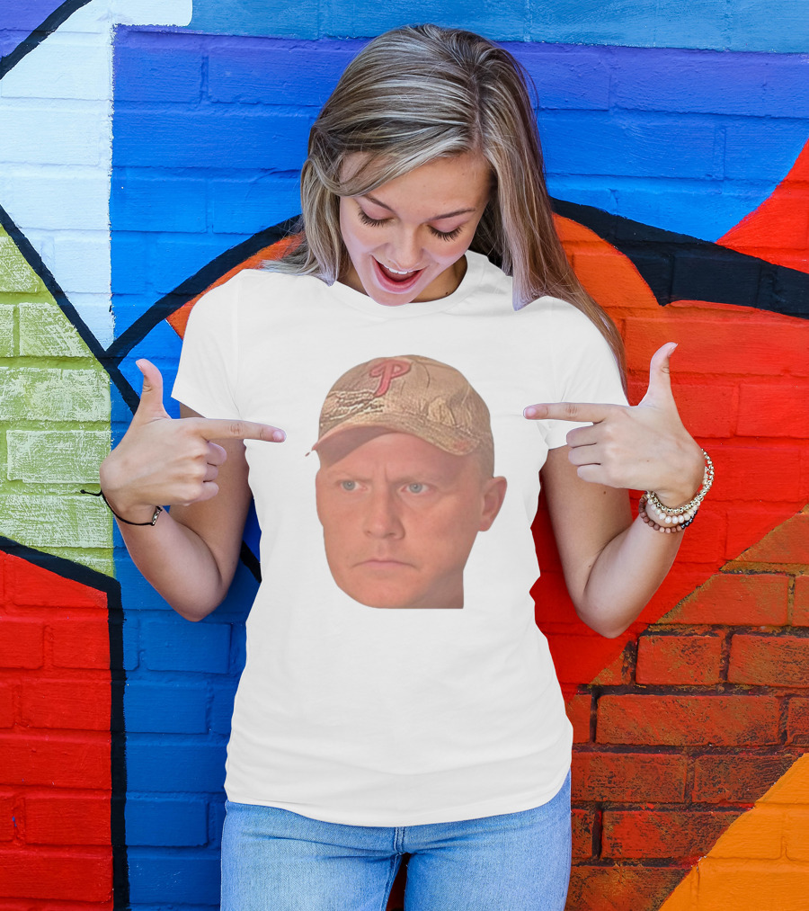 Jordie Jordan Wearing Phillies Cap Jeff Ridgway Psycho Dad Face T-Shirt