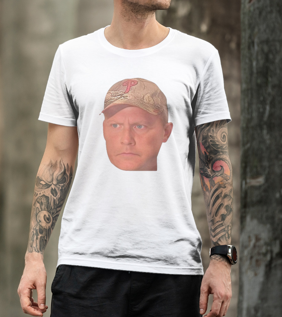 Jordie Jordan Wearing Phillies Cap Jeff Ridgway Psycho Dad Face T-Shirt
