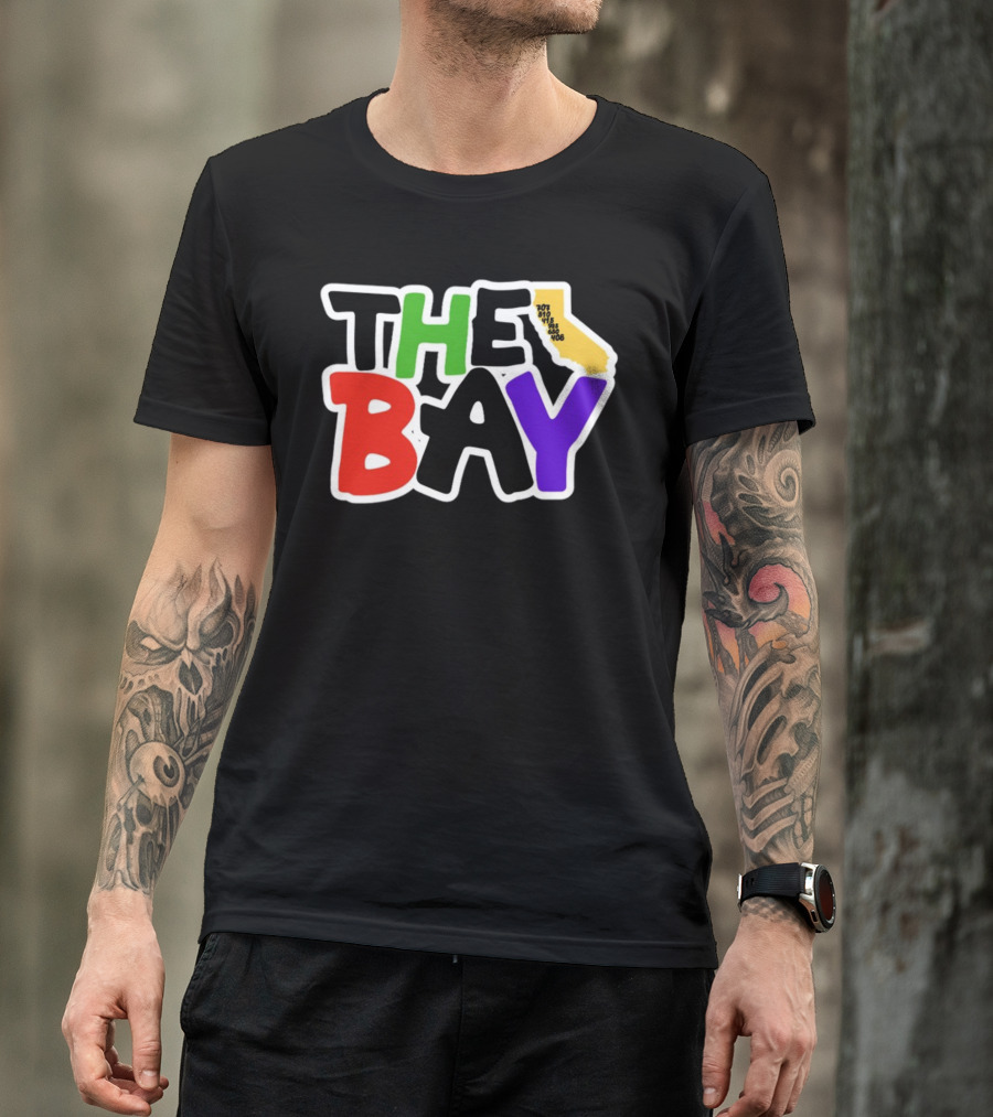 The Bay California Area Codes Colorful T-Shirt