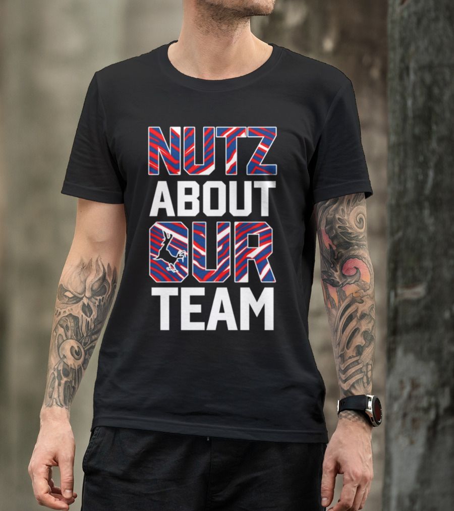 Nutz About Our Team Patriotic Colors Football Fan Enthusiasm T-Shirt