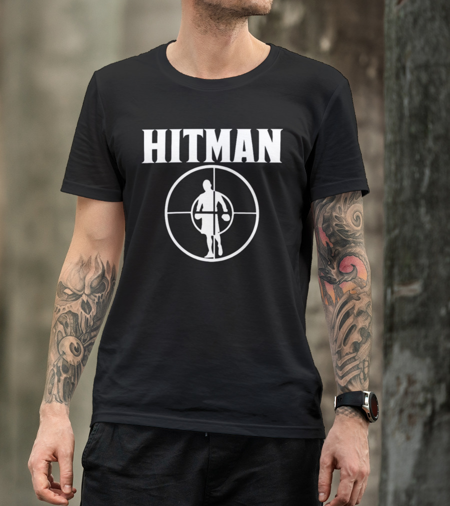 Hitman Basketball Player Silhouette In Crosshair T-Shirt