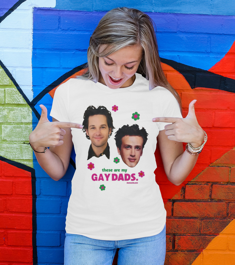 These Are My Gay Dads Flowers Nuggclub 420 T-Shirt
