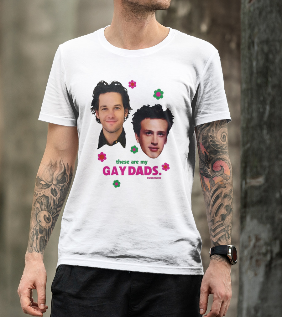 These Are My Gay Dads Flowers Nuggclub 420 T-Shirt