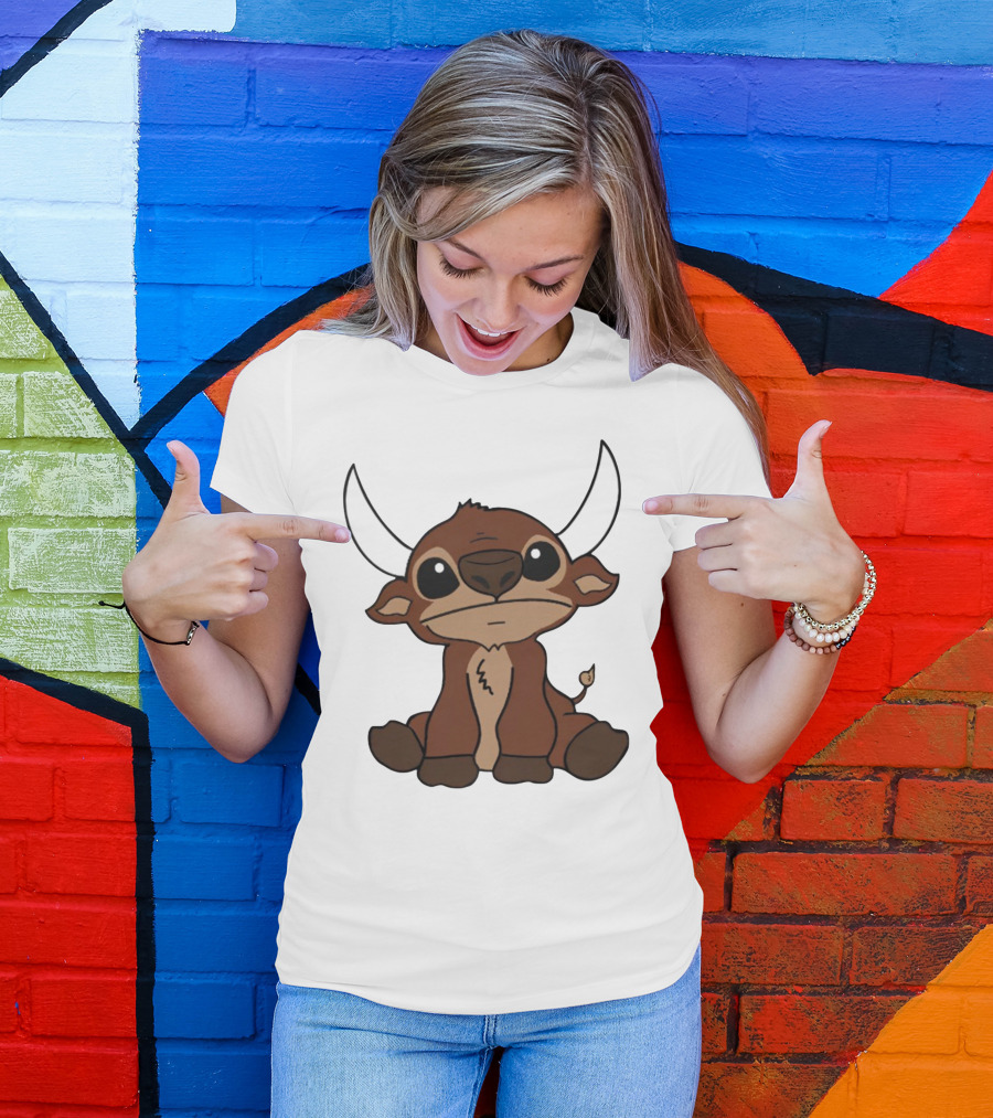 26Shirts Stitch Buffalo Cute Cartoon Buffalo Image T-Shirt