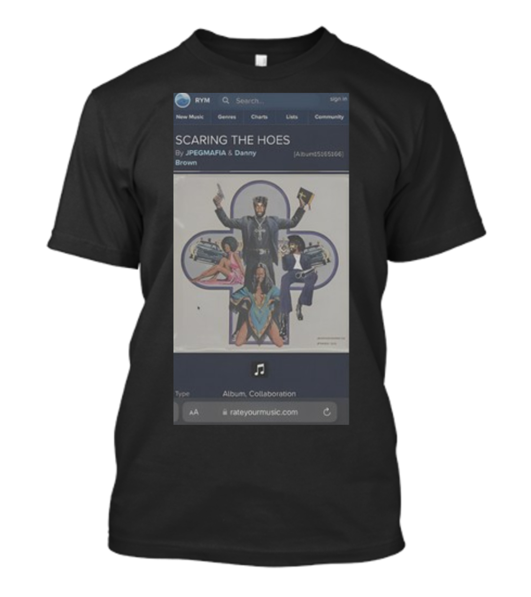 RYM Jpegmafia Danny Brown Scaring The Hoes Album Collaboration T-Shirt