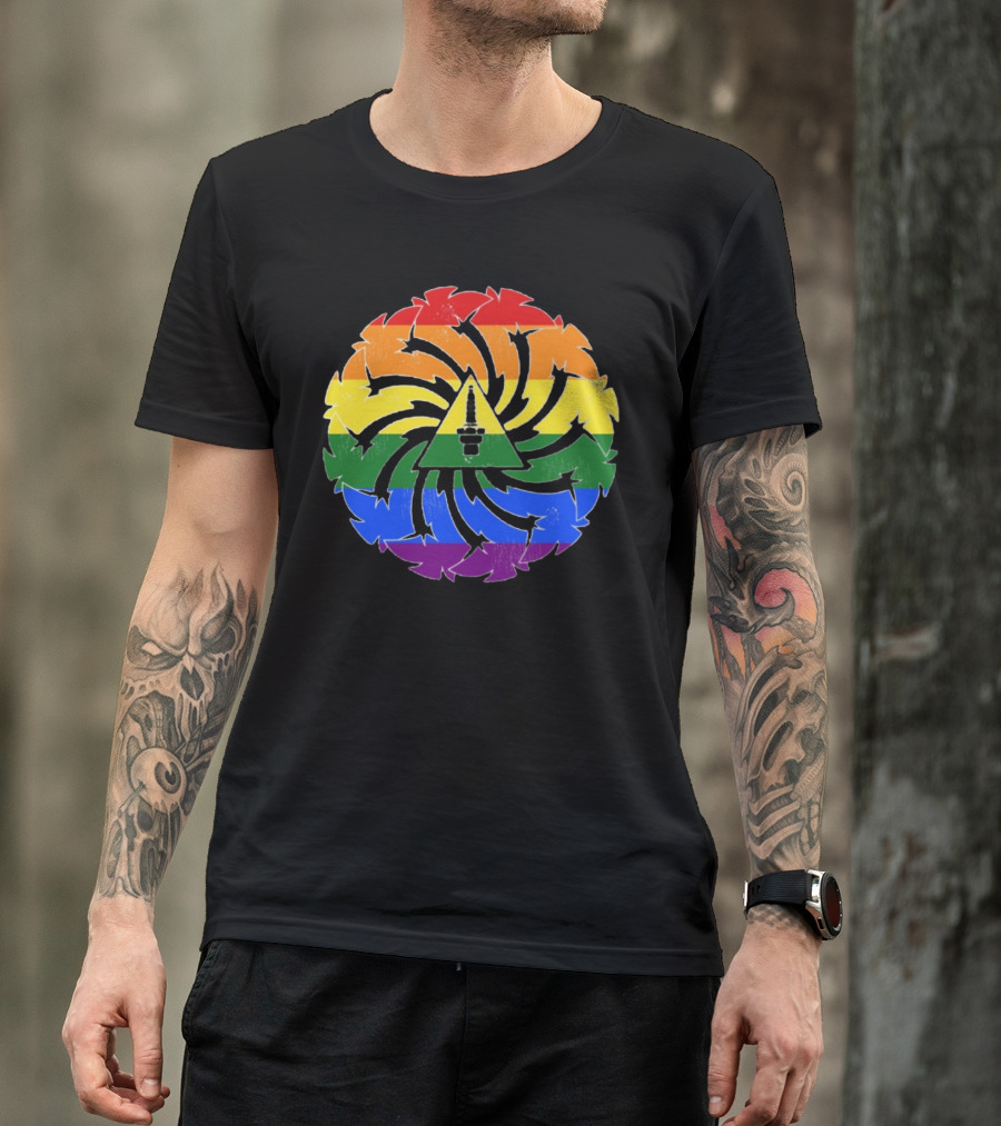 Soundgarden Spiral Pride Logo Rainbow Colors T-Shirt