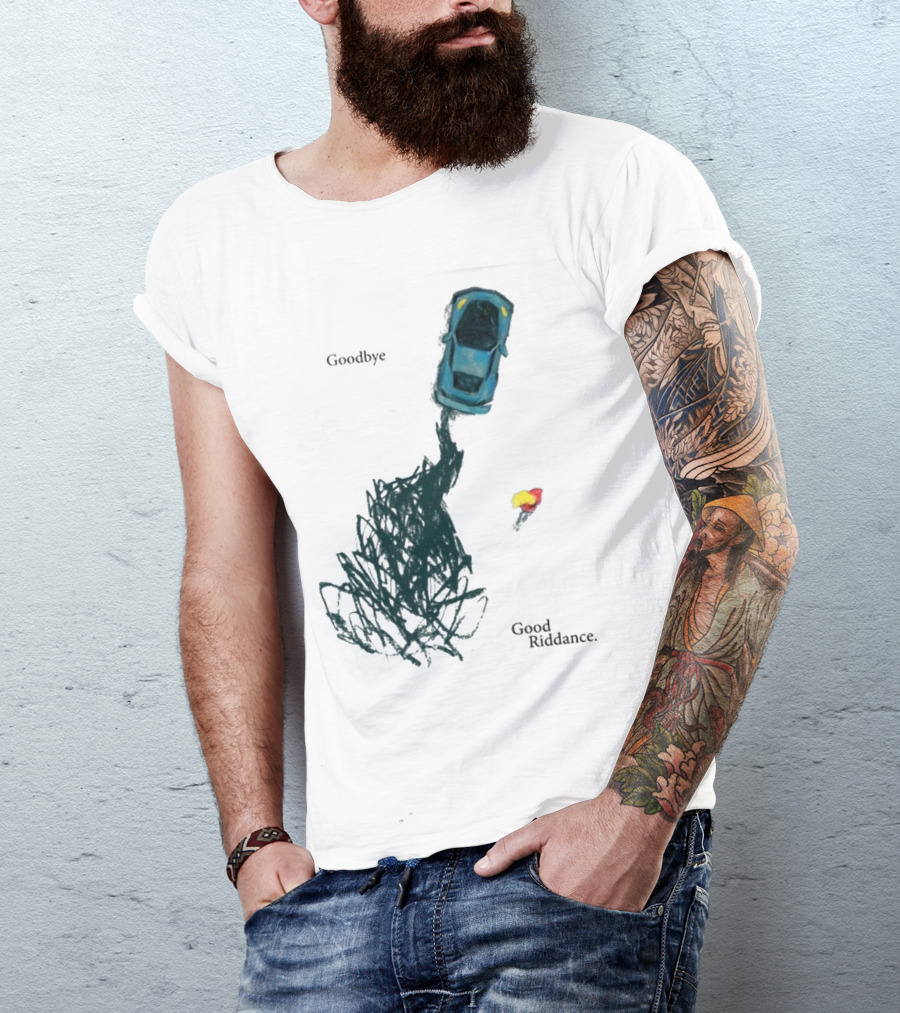 Goodbye Good Riddance Burnout Car Flame Green Day T-Shirt