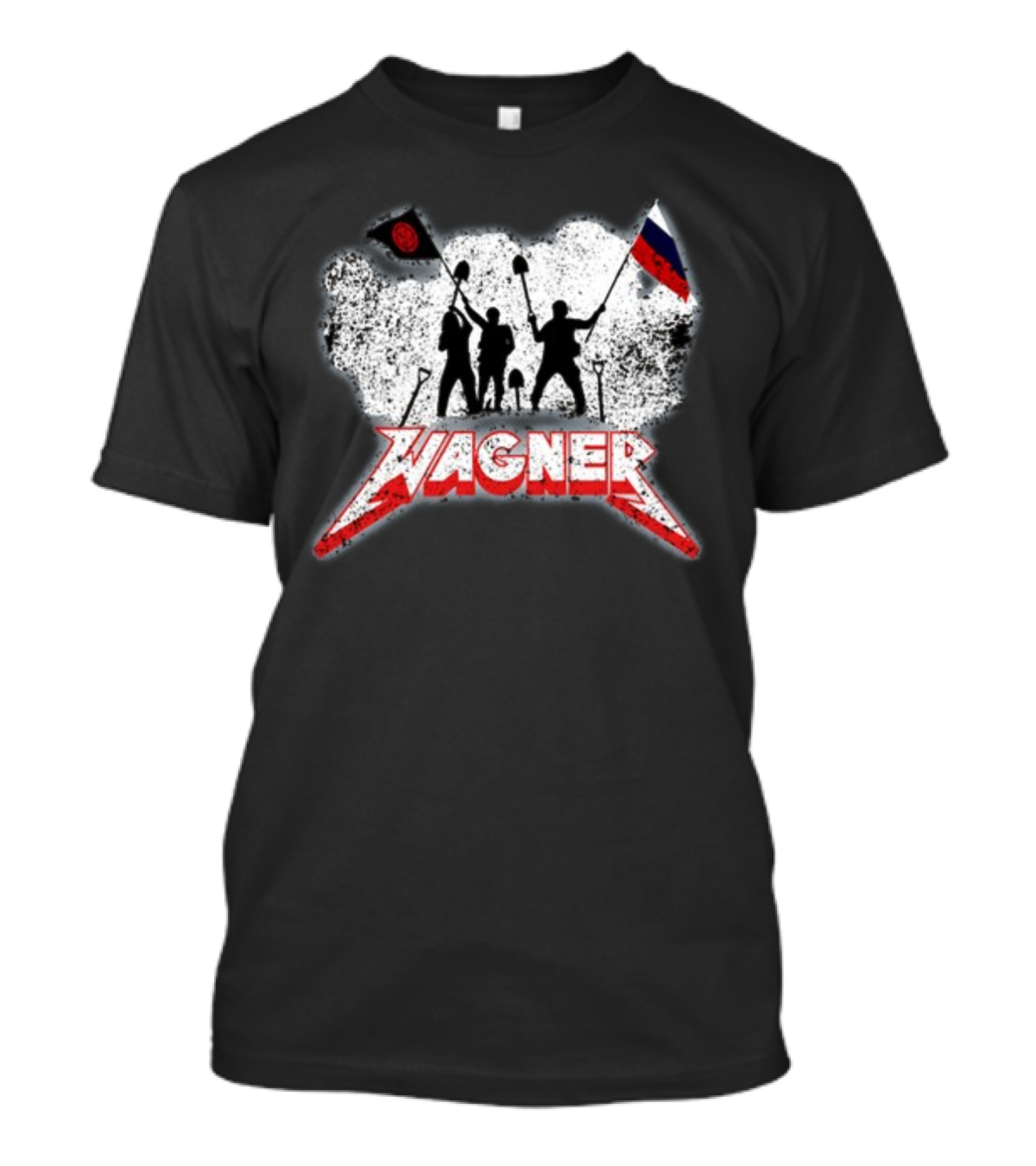 Wagner Silhouettes With Shovels And Flags Bakhmut Victory T-Shirt