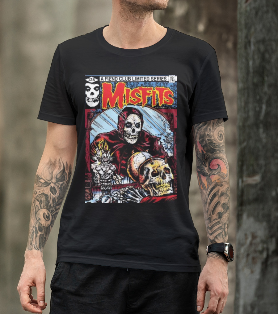 Misfits A Fiend Club Limited Series Skull And Skeleton Reflection T-Shirt