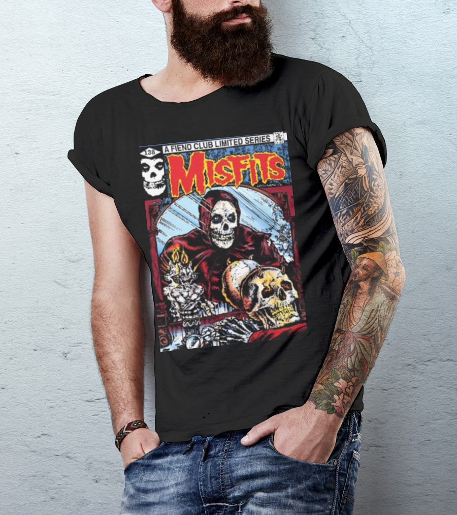 Misfits A Fiend Club Limited Series Skull And Skeleton Reflection T-Shirt