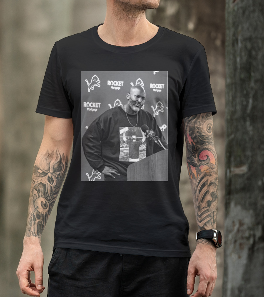 Lions Dan Campbell Rocket Mortgage Press Conference T-Shirt