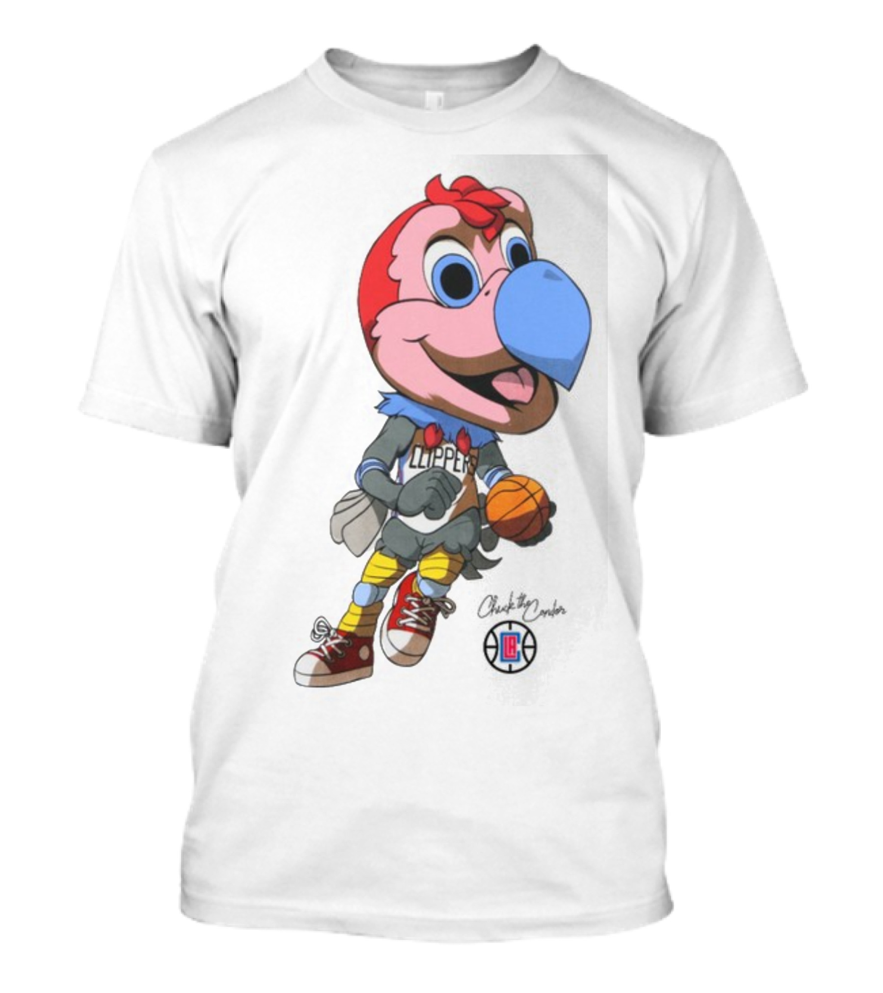 Chuck The Condor Los Angeles Clippers Basketball Mascot T-Shirt