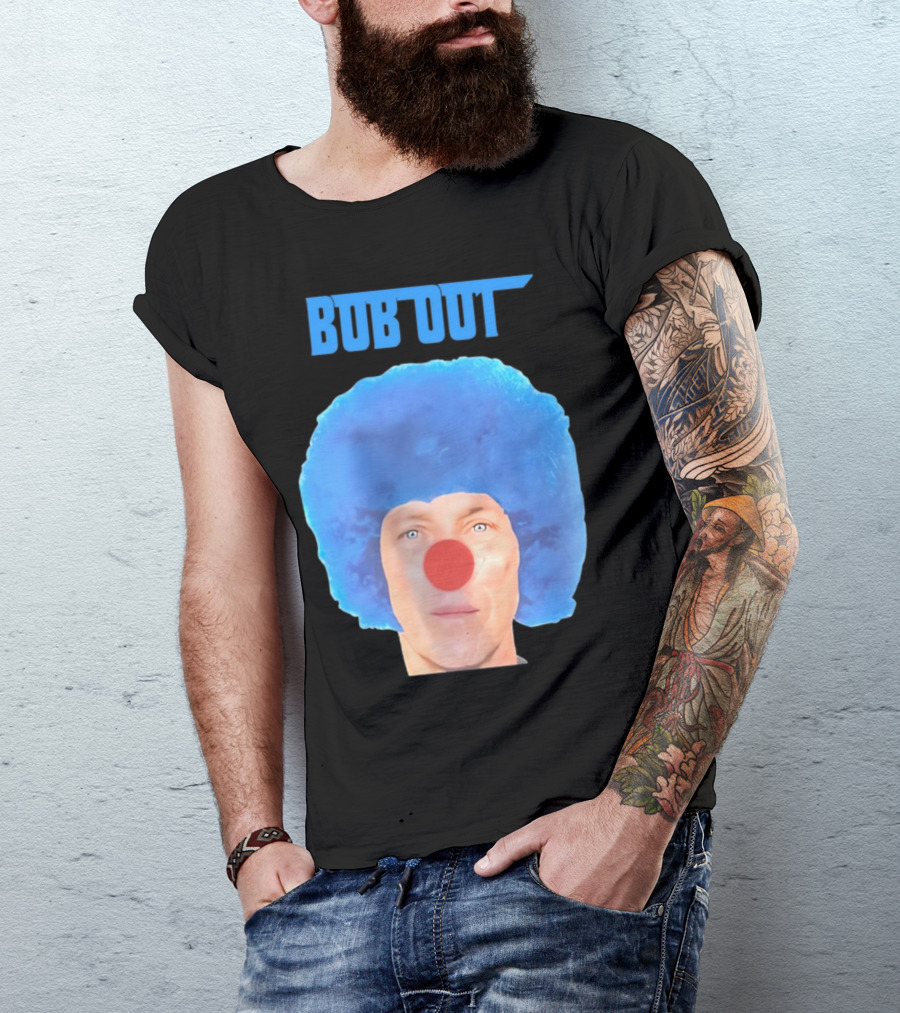 Bub Out Bernardeschi Bob Out Blue Afro Red Nose T-Shirt