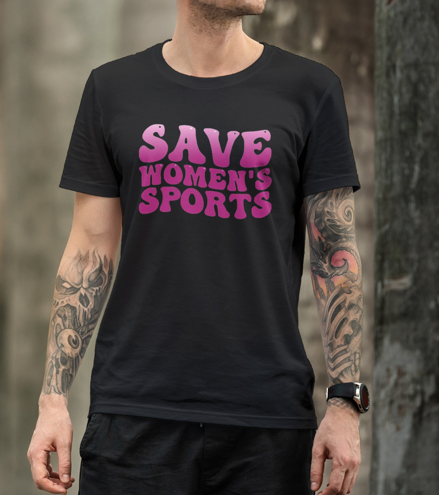 Save Women's Sports 70s Vintage Bold Pink T-Shirt