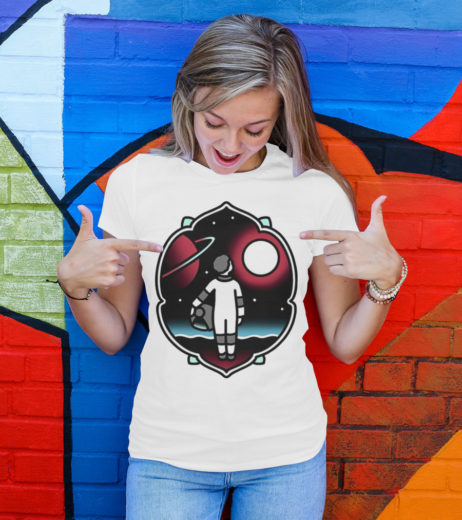 Come See The Universe Astronaut Staring At Planets And Stars T-Shirt