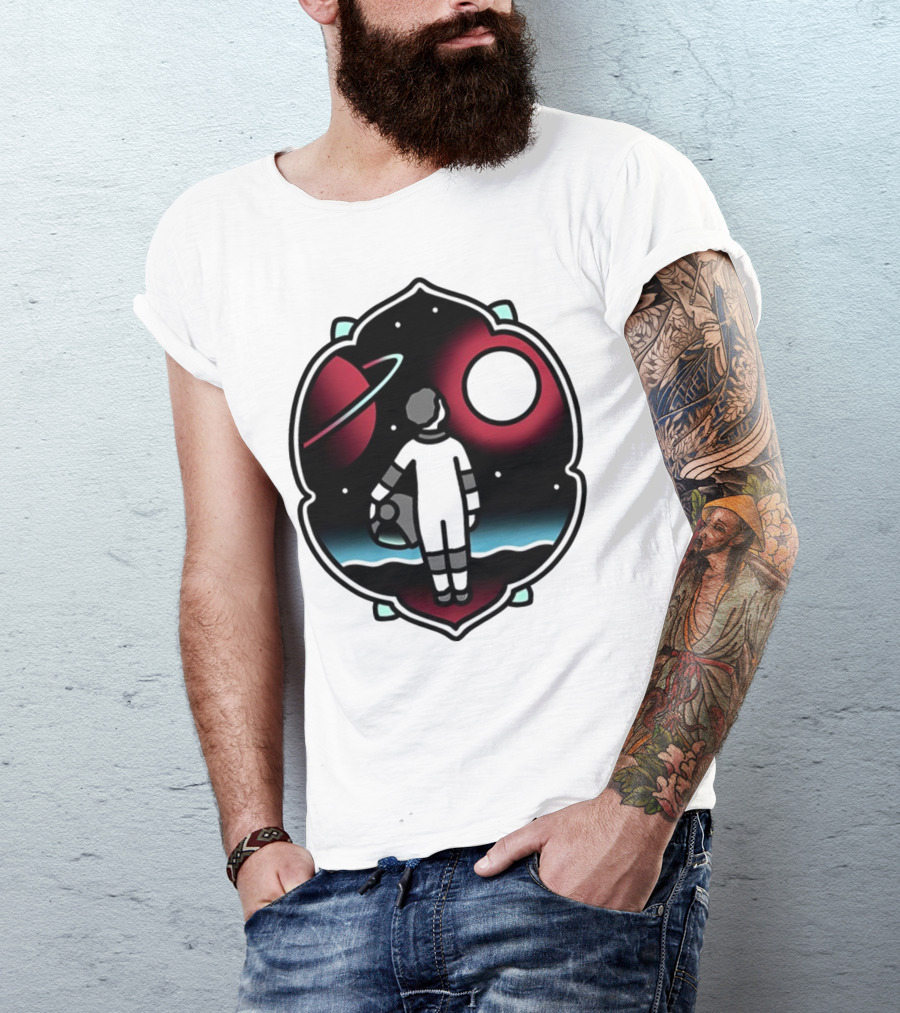 Come See The Universe Astronaut Staring At Planets And Stars T-Shirt