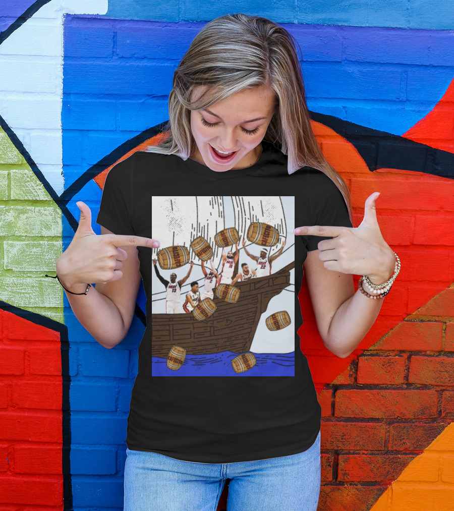 Miami Heat Cafecito Party Ship Adventure Before Flight To Denver T-Shirt