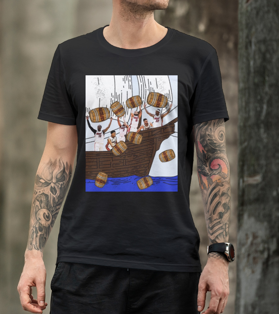 Miami Heat Cafecito Party Ship Adventure Before Flight To Denver T-Shirt