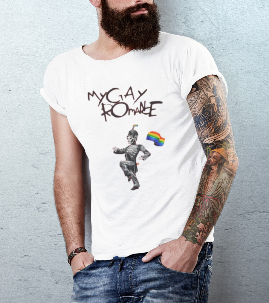 My Gay Romance Parade Skeleton With Pride Flag T-Shirt