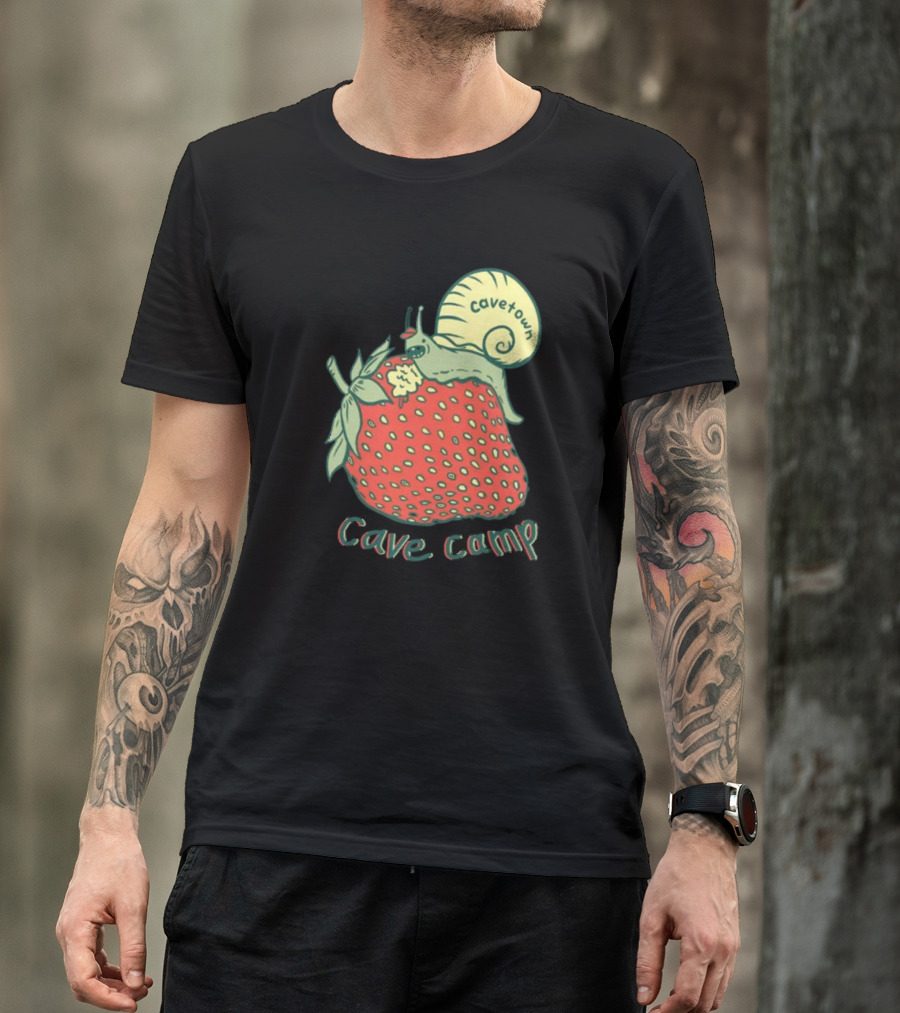 Cavetown Hungry Snail Strawberry Cave Camp T-Shirt