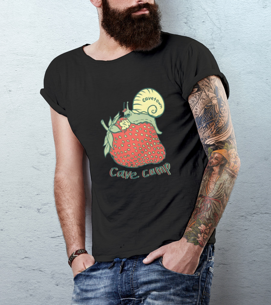 Cavetown Hungry Snail Strawberry Cave Camp T-Shirt