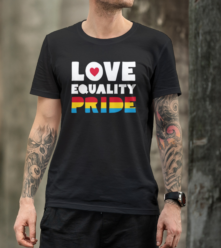 Belk Love Equality Pride Pansexual Flag Colors T-Shirt