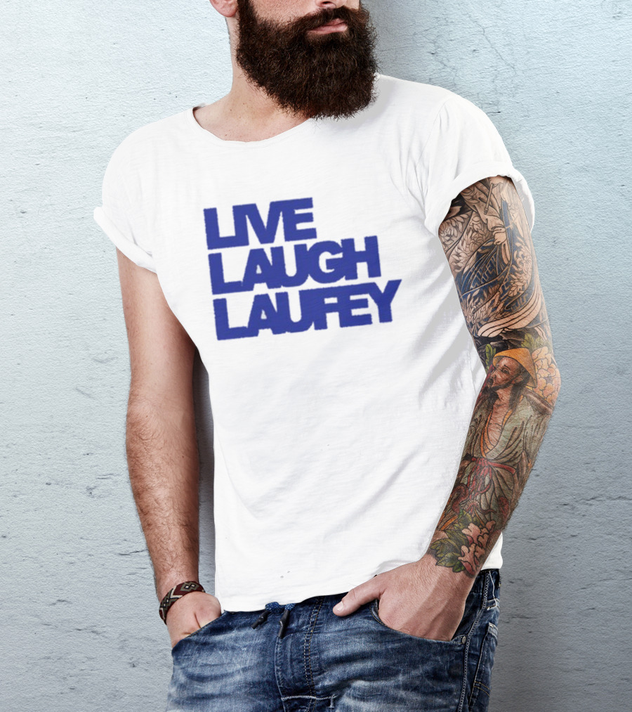 Laufeymusic Live Laugh Laufey Iconic Blue Text T-Shirt