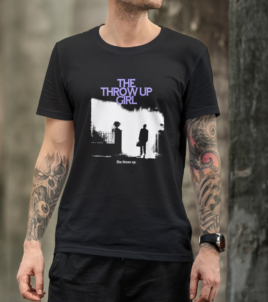 Alex Pardee The Throw Up Girl She Throws Up Mysterious Silhouette Scene T-Shirt