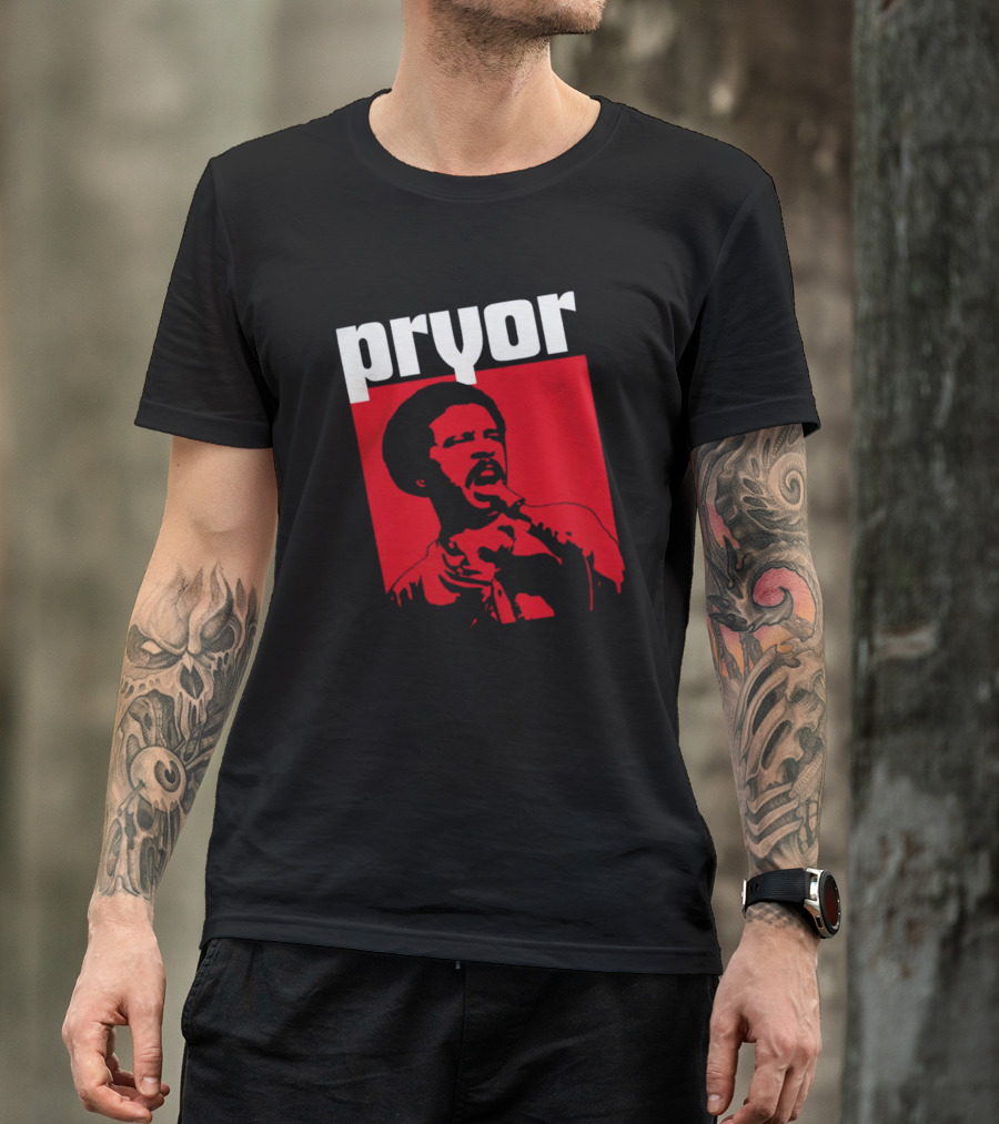 Pryor Richard Pryor Red Stencil Shop T-Shirt