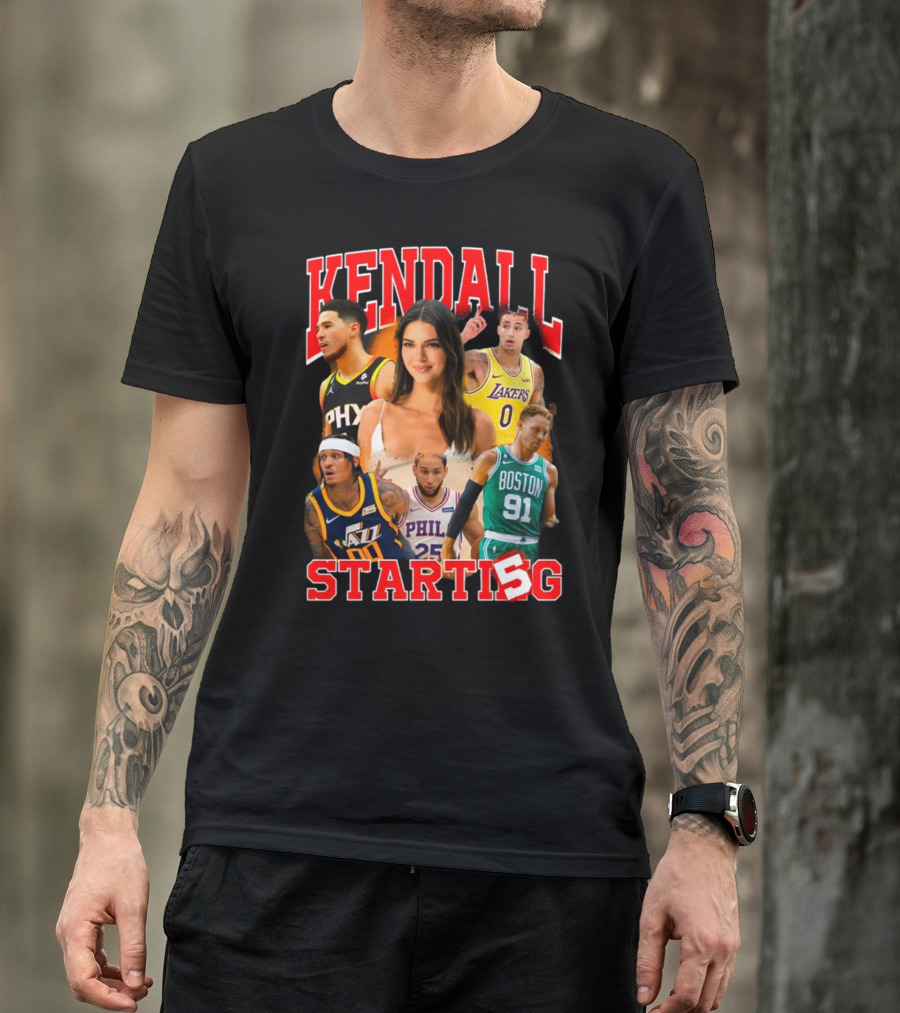 Kendall Starting 5 Phoenix Lakers Jazz Philly Boston T-Shirt