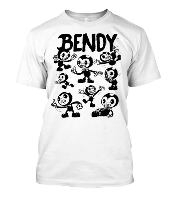 Bendy Playful Cartoon Character Poses T-Shirt