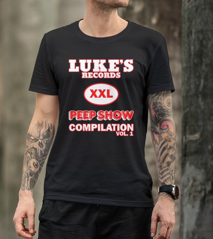 LUKE'S RECORDS XXL PEEP SHOW COMPILATION VOL 1 T-Shirt