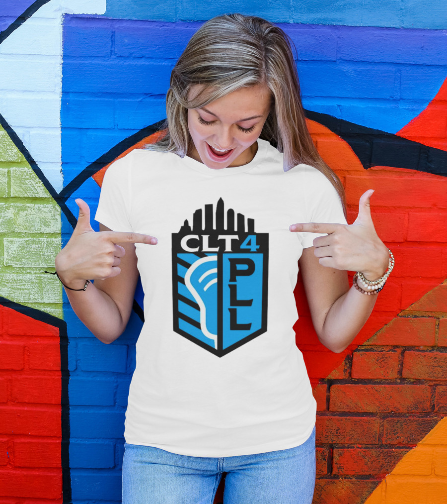 Premier Lacrosse League CLT 4 Logo PLL T-Shirt