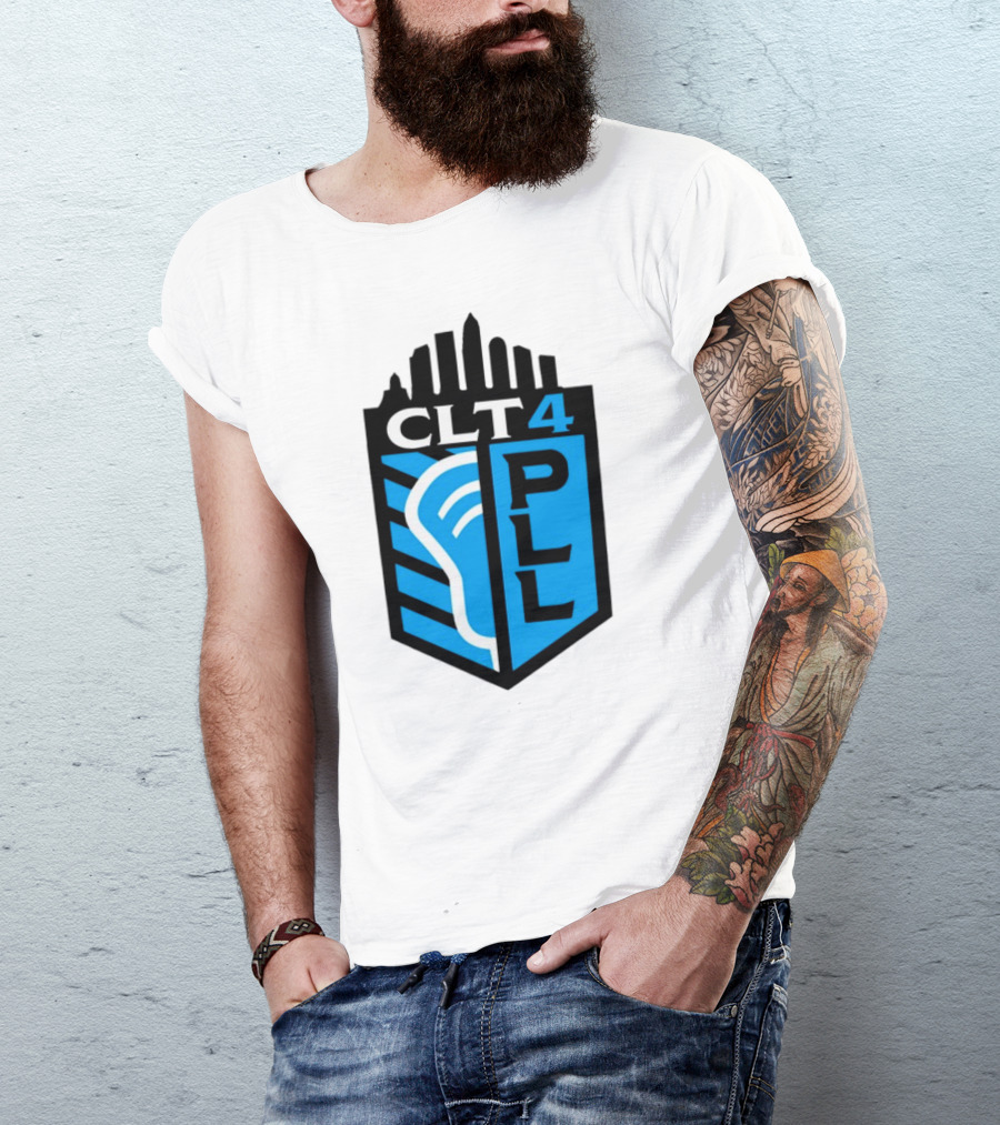 Premier Lacrosse League CLT 4 Logo PLL T-Shirt