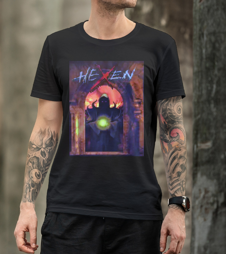 Hexen Mysterious Hooded Figure With Glowing Orb T-Shirt