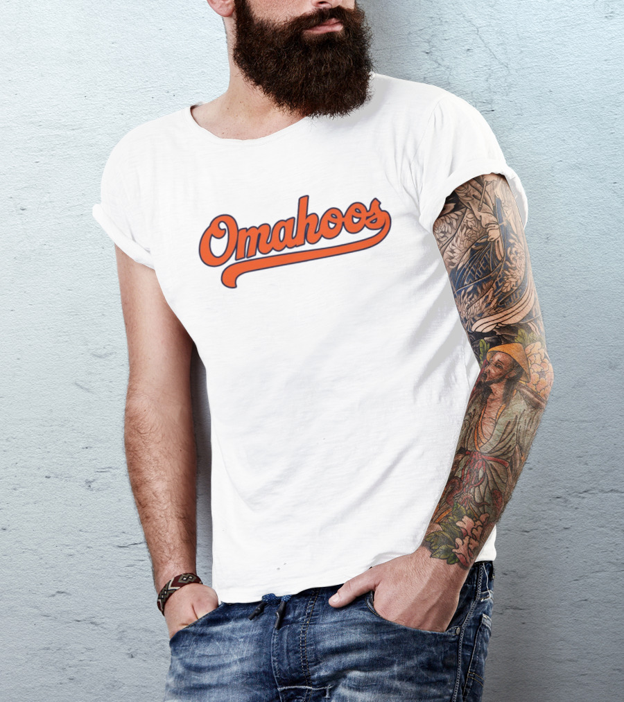 Omahoos Baseball Script T-Shirt