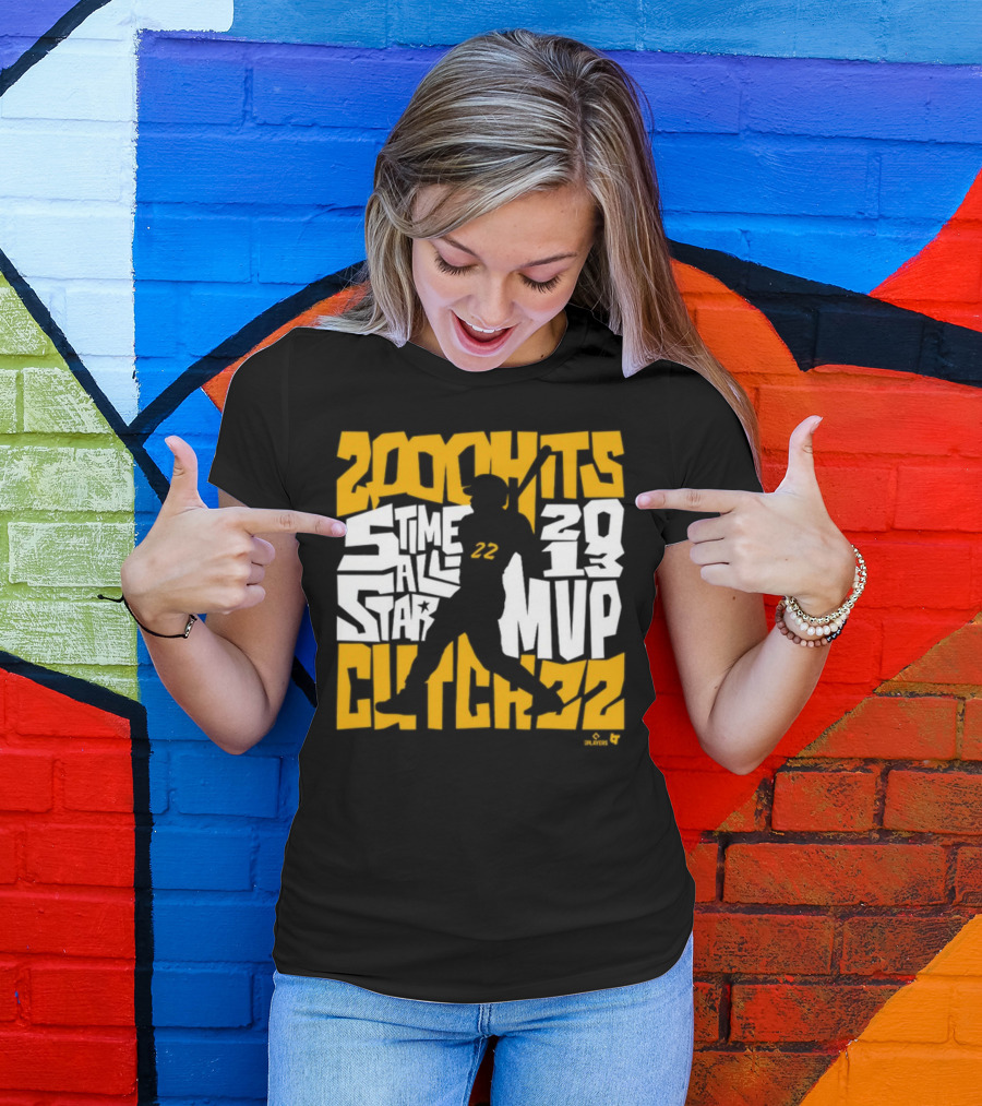 Andrew McCutchen 200 Hits 5 Time All-Star 2013 MVP Pittsburgh Icon 22 T-Shirt